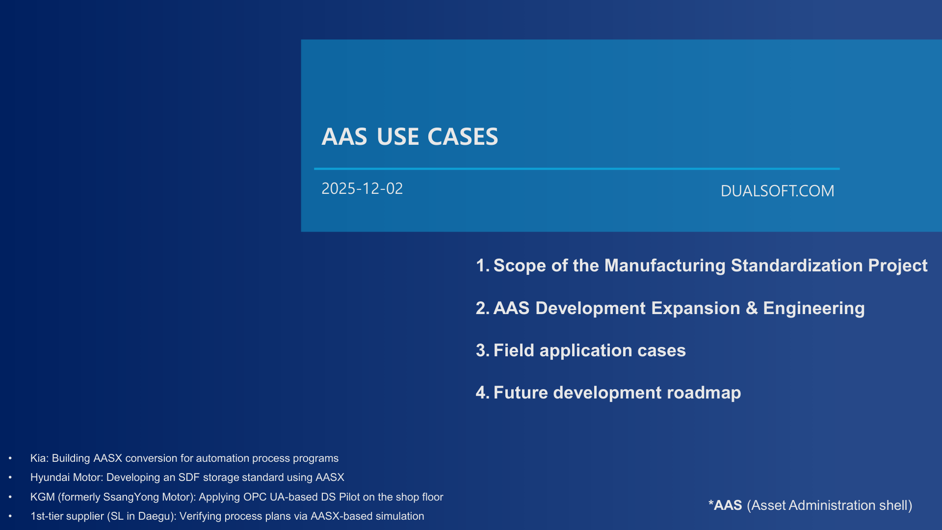 AAS Use Cases